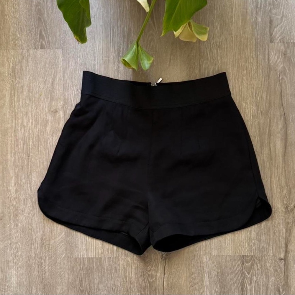 bebe Black High-Waisted Shorts